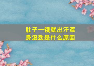 肚子一饿就出汗浑身没劲是什么原因