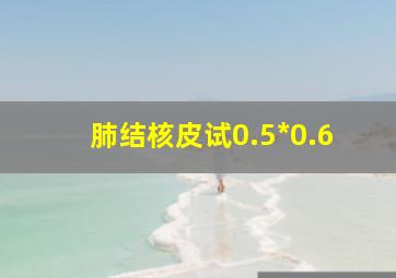 肺结核皮试0.5*0.6