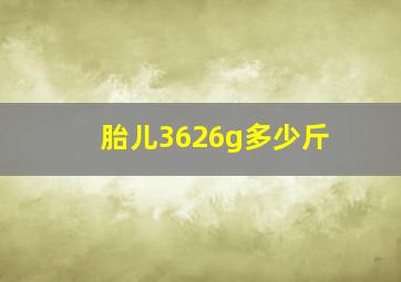 胎儿3626g多少斤