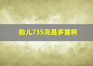 胎儿735克是多重啊