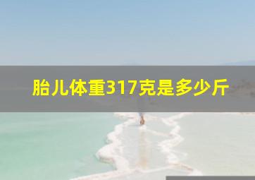 胎儿体重317克是多少斤