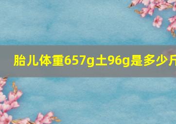 胎儿体重657g土96g是多少斤