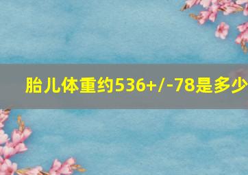 胎儿体重约536+/-78是多少