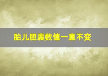 胎儿胆囊数值一直不变