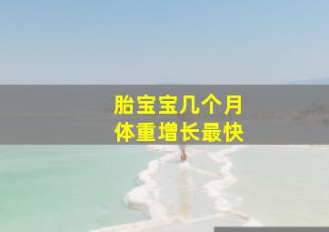 胎宝宝几个月体重增长最快