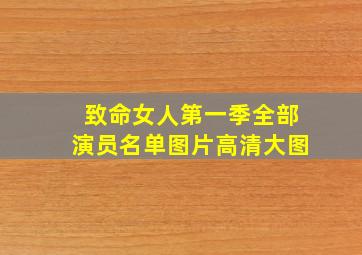 致命女人第一季全部演员名单图片高清大图