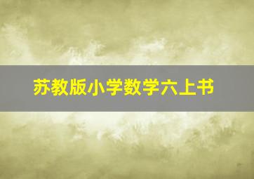 苏教版小学数学六上书