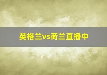 英格兰vs荷兰直播中