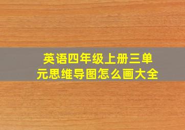 英语四年级上册三单元思维导图怎么画大全