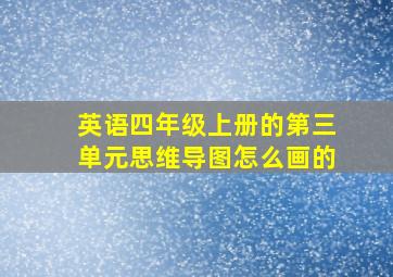 英语四年级上册的第三单元思维导图怎么画的