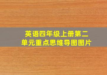 英语四年级上册第二单元重点思维导图图片