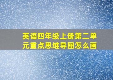 英语四年级上册第二单元重点思维导图怎么画