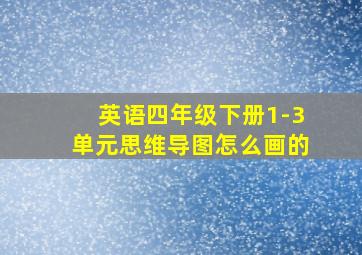 英语四年级下册1-3单元思维导图怎么画的