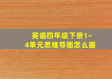 英语四年级下册1~4单元思维导图怎么画