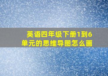 英语四年级下册1到6单元的思维导图怎么画