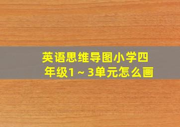 英语思维导图小学四年级1～3单元怎么画