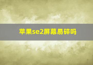 苹果se2屏幕易碎吗