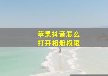 苹果抖音怎么打开相册权限