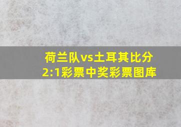 荷兰队vs土耳其比分2:1彩票中奖彩票图库