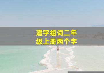 蓬字组词二年级上册两个字