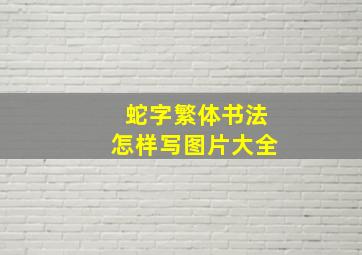 蛇字繁体书法怎样写图片大全