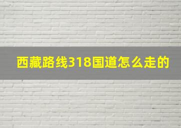 西藏路线318国道怎么走的