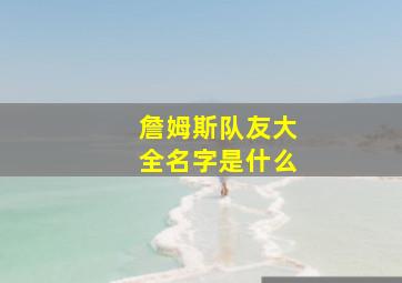 詹姆斯队友大全名字是什么