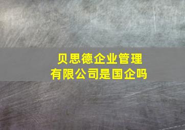 贝思德企业管理有限公司是国企吗