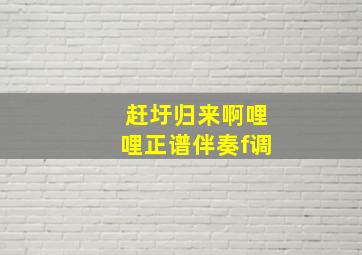 赶圩归来啊哩哩正谱伴奏f调