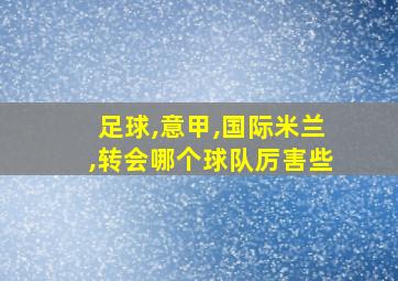 足球,意甲,国际米兰,转会哪个球队厉害些