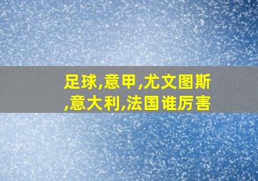 足球,意甲,尤文图斯,意大利,法国谁厉害