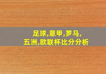 足球,意甲,罗马,五洲,欧联杯比分分析