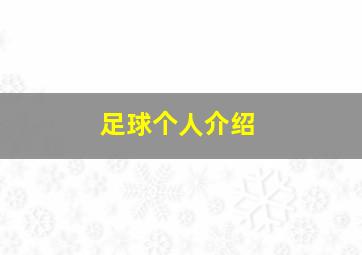 足球个人介绍