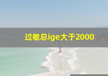 过敏总ige大于2000