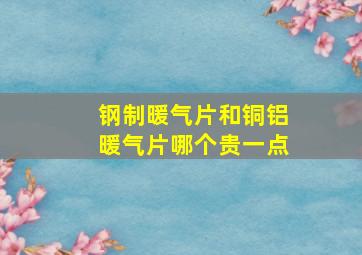 钢制暖气片和铜铝暖气片哪个贵一点