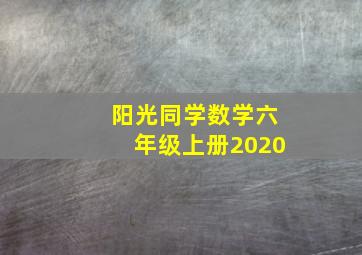 阳光同学数学六年级上册2020