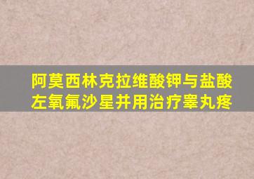 阿莫西林克拉维酸钾与盐酸左氧氟沙星并用治疗睾丸疼