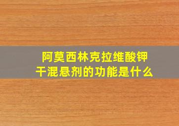 阿莫西林克拉维酸钾干混悬剂的功能是什么