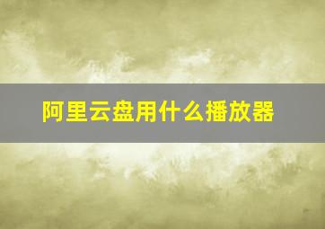 阿里云盘用什么播放器