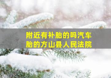 附近有补胎的吗汽车胎的方山县人民法院