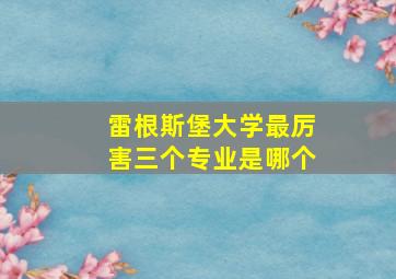 雷根斯堡大学最厉害三个专业是哪个