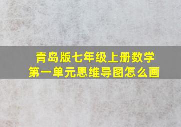 青岛版七年级上册数学第一单元思维导图怎么画