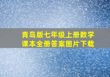 青岛版七年级上册数学课本全册答案图片下载