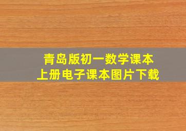 青岛版初一数学课本上册电子课本图片下载