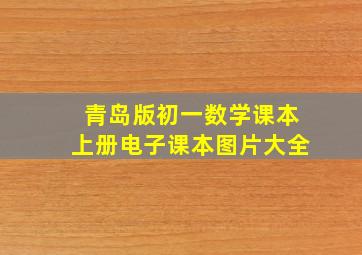 青岛版初一数学课本上册电子课本图片大全