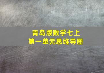 青岛版数学七上第一单元思维导图