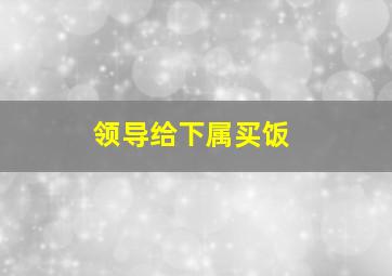 领导给下属买饭