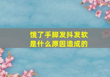 饿了手脚发抖发软是什么原因造成的