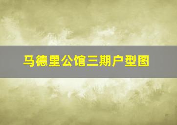 马德里公馆三期户型图