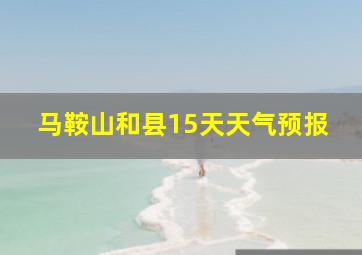 马鞍山和县15天天气预报